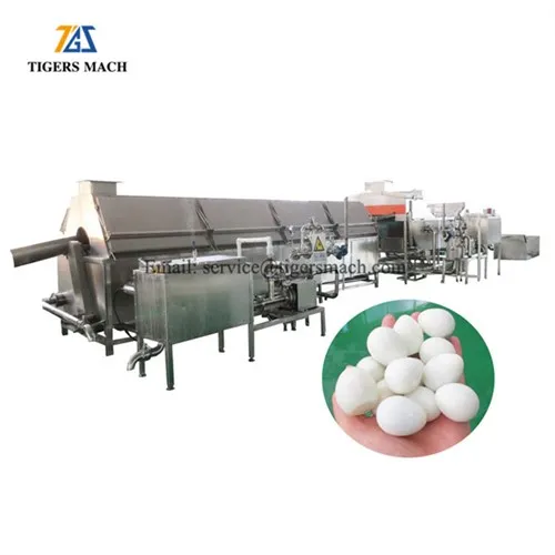 Linie îndepărtată de coajă de ou de prepeliță fiert