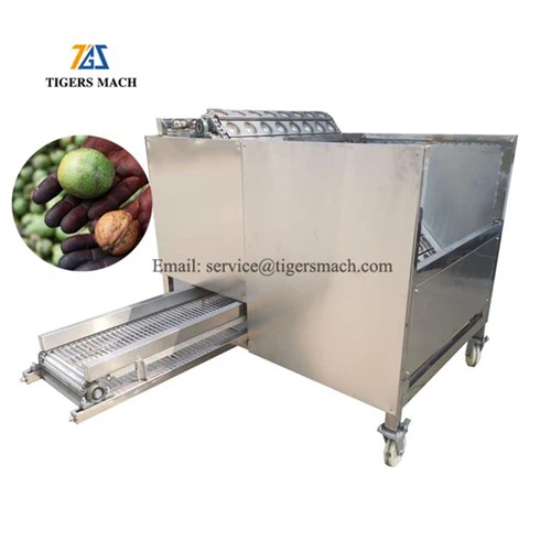 Mașină de curățat nuci verde